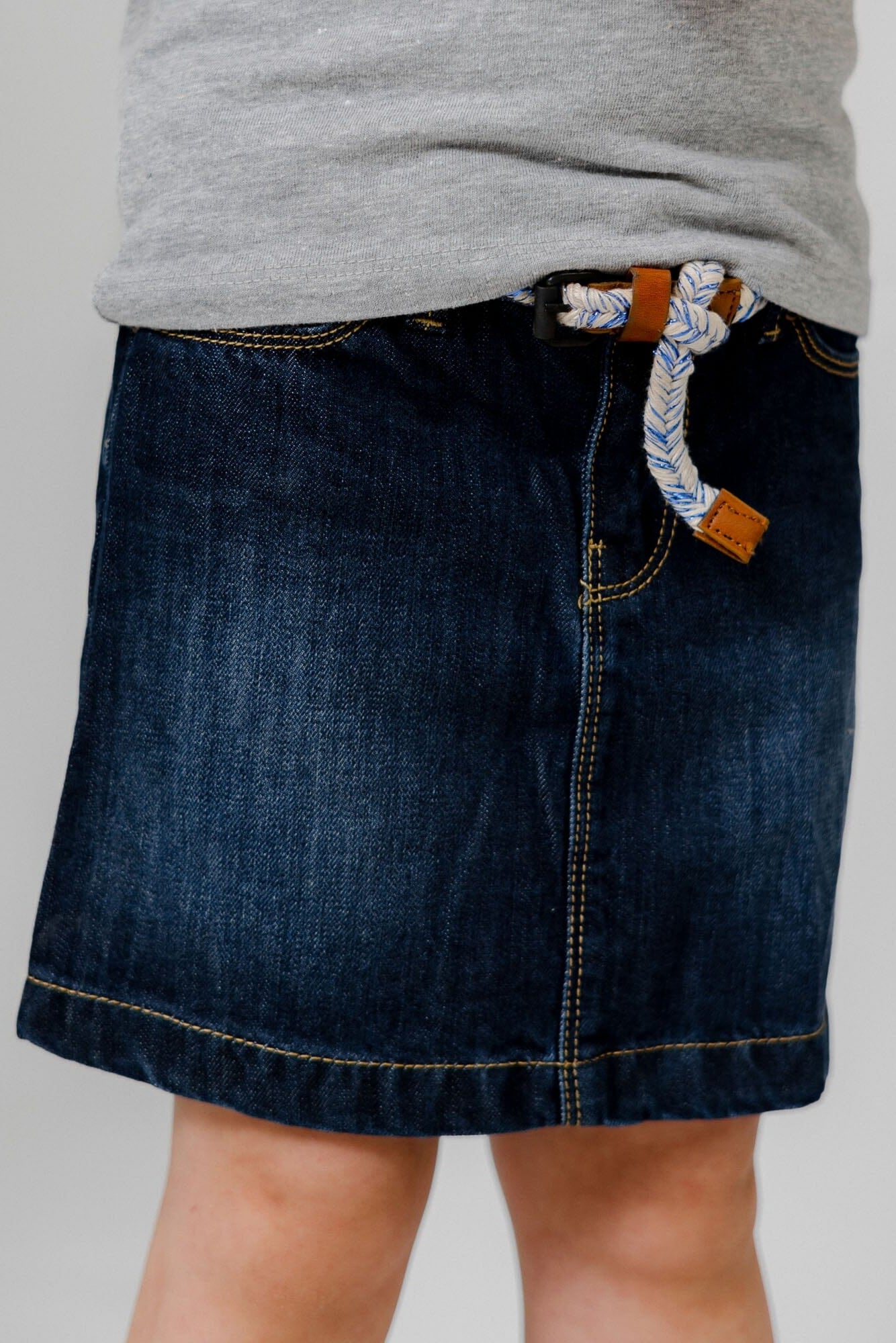 Okaidi Girl's Kano Denim Skirt Girl's Skirt HAS Apparel Navy 3 Years 