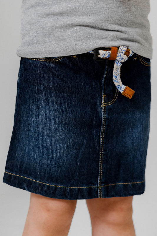 Okaidi Girl's Kano Denim Skirt Girl's Skirt HAS Apparel Navy 3 Years 