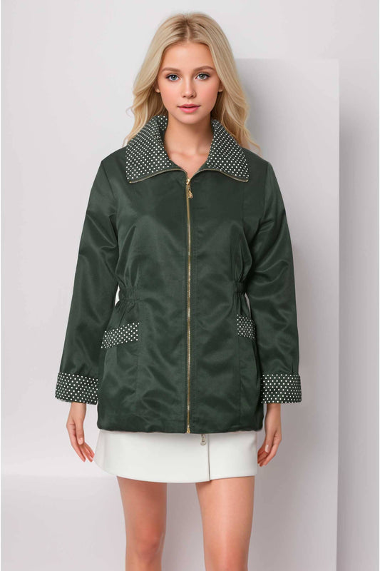 Ming Women's Dotted Design Zipper Jacket Women's Jacket First Choice 