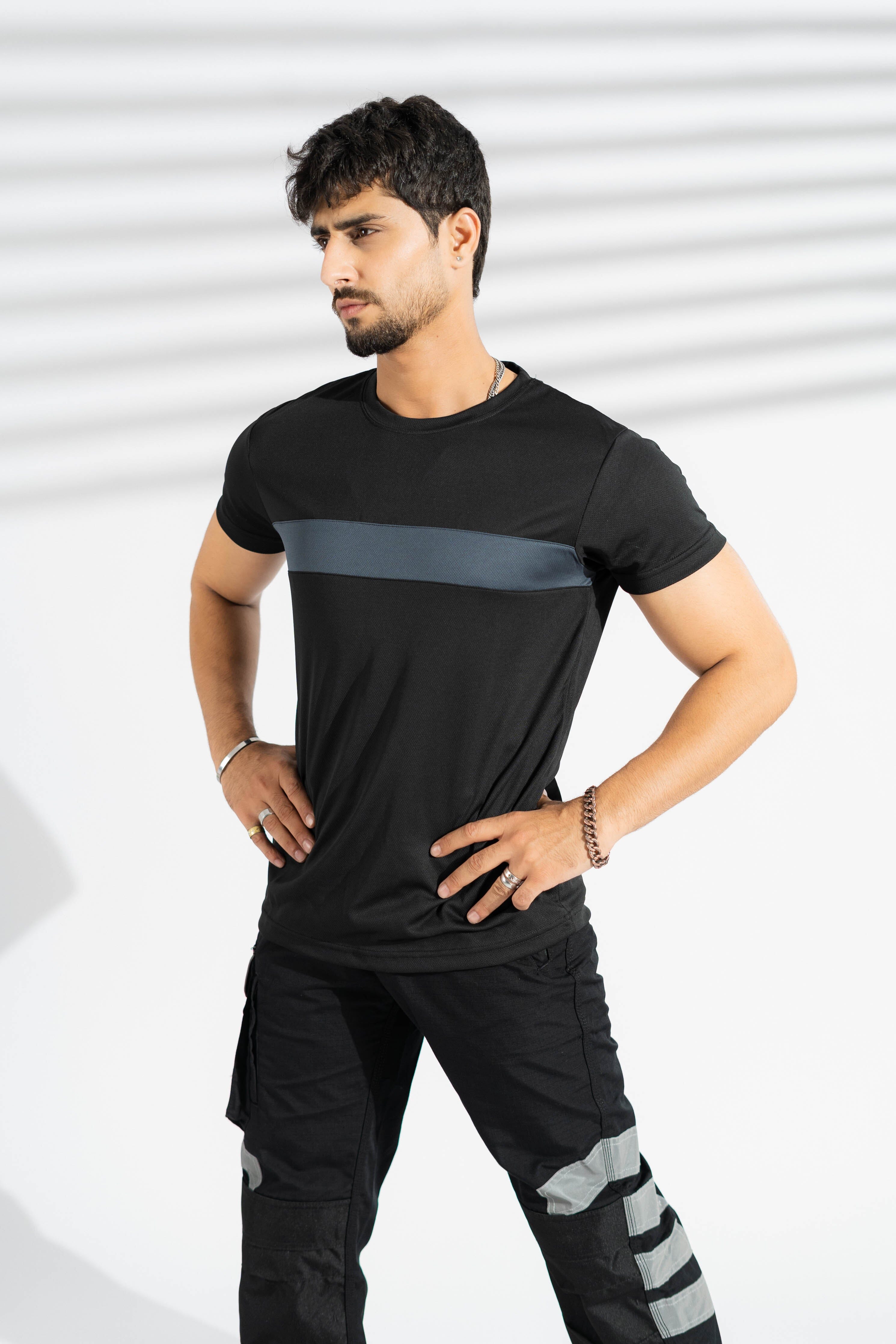Polo Athletica Men's Contrast Panel Activewear Tee Shirt – elo