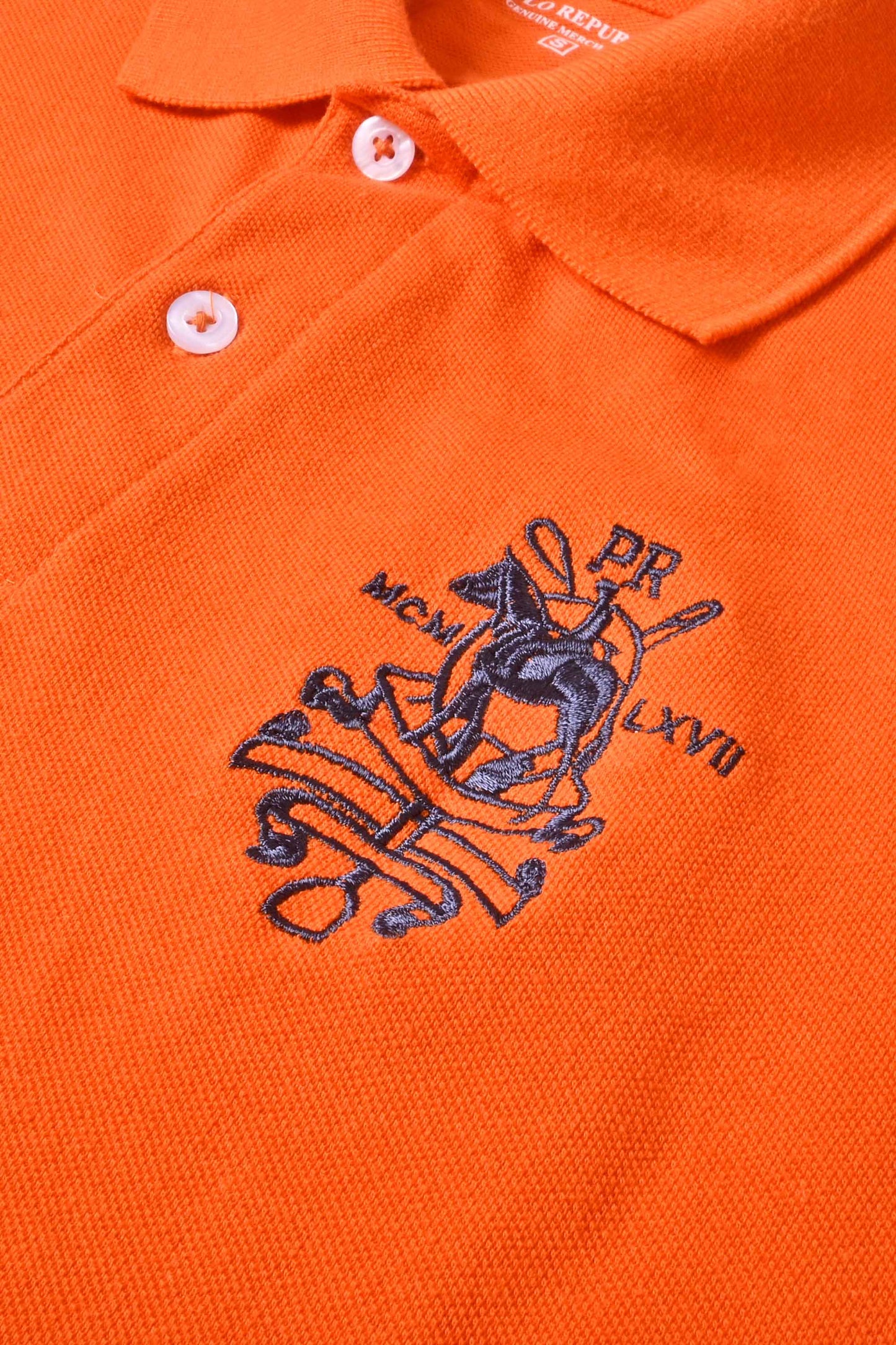 Polo Republica Men's Pony Polo Crest & 8 Embroidered Short Sleeve Polo Shirt Men's Polo Shirt Polo Republica 