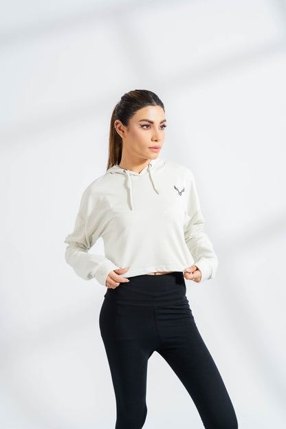 Polo Athletica Women's Hooded Activewear Terry Crop Top Women's Pullover Hoodie Polo Republica 