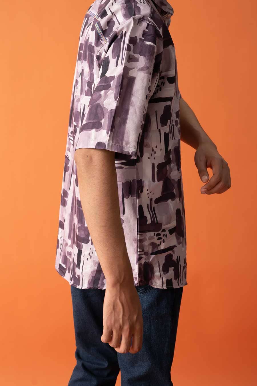 Gravity Men's Printed Short Sleeve Venice Casual Shirt