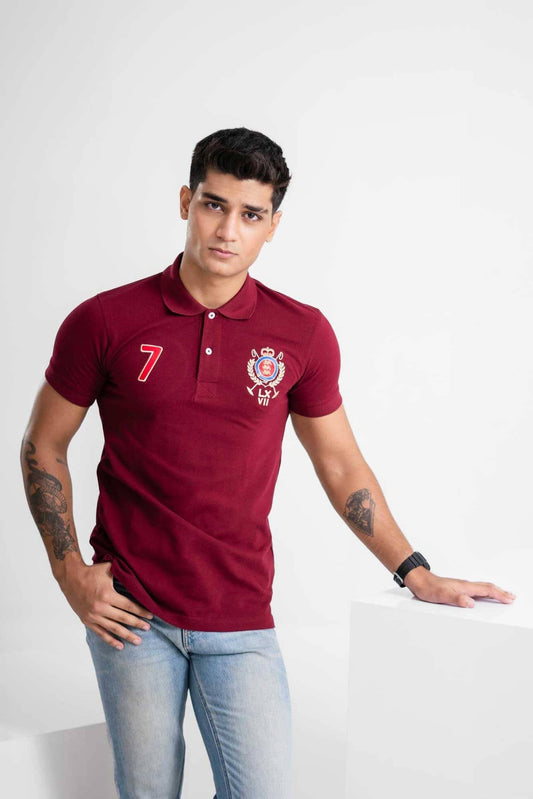 Polo Republica Men's Emblem & 7 Embroidered Short Sleeve Polo Shirt