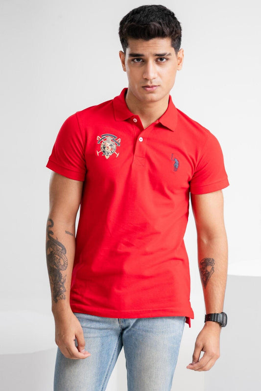 Polo Republica Men's Signature Pony & Crest Embroidered Short Sleeve Polo Shirt Men's Polo Shirt Polo Republica 
