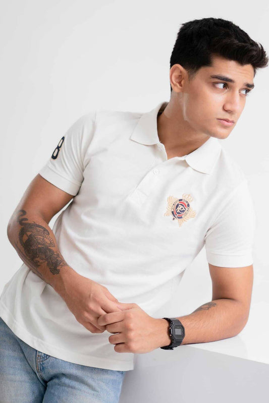 Polo Republica Men's PRC & 8 Embroidered Short Sleeve Polo Shirt