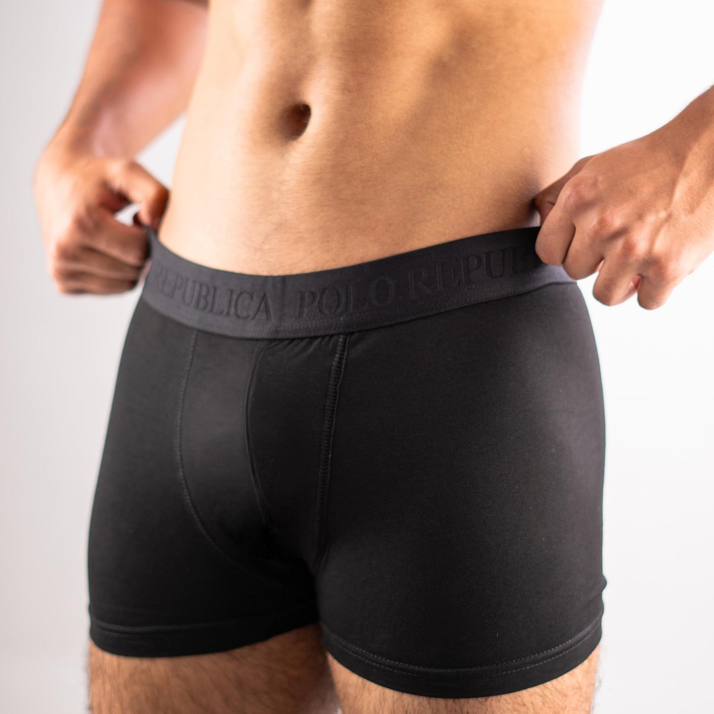 Polo Republica AirFlex Men's Breathable & Supportive 18-Hour Performance Boxer Shorts Men's Underwear Polo Republica Black S 
