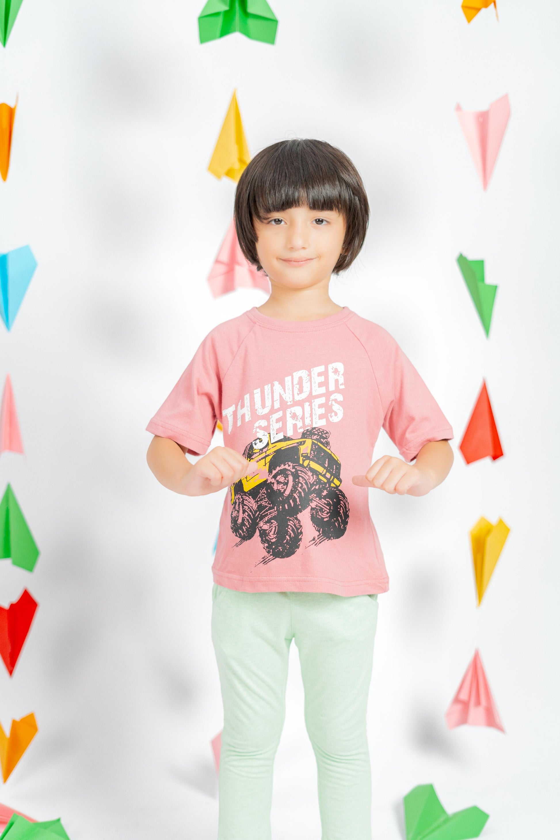 Minoti Kid's Thunder Series Printed Tee Shirt Boy's Tee Shirt SZK 