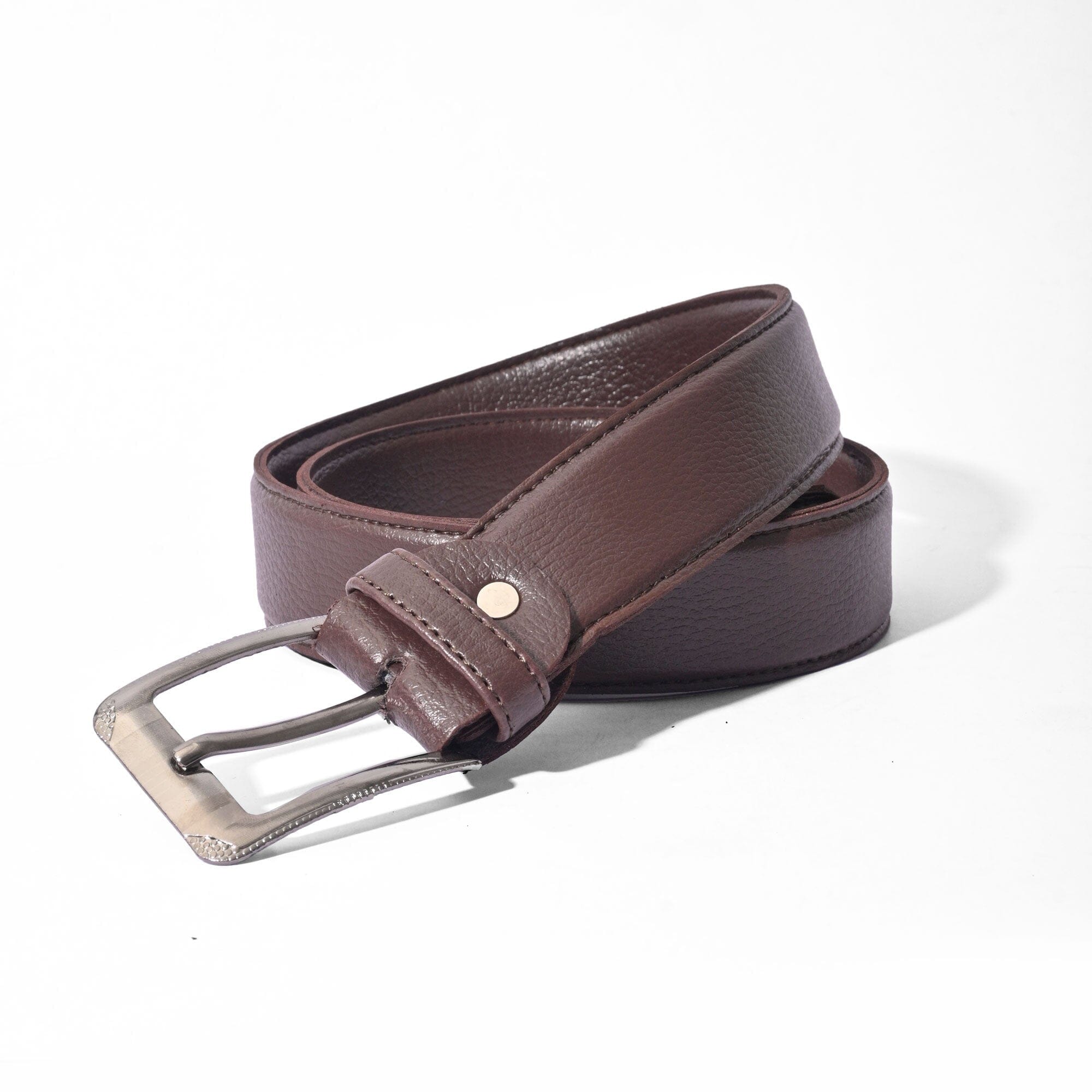 elo Men's Shannon Buckle Leather Belt Chocolate