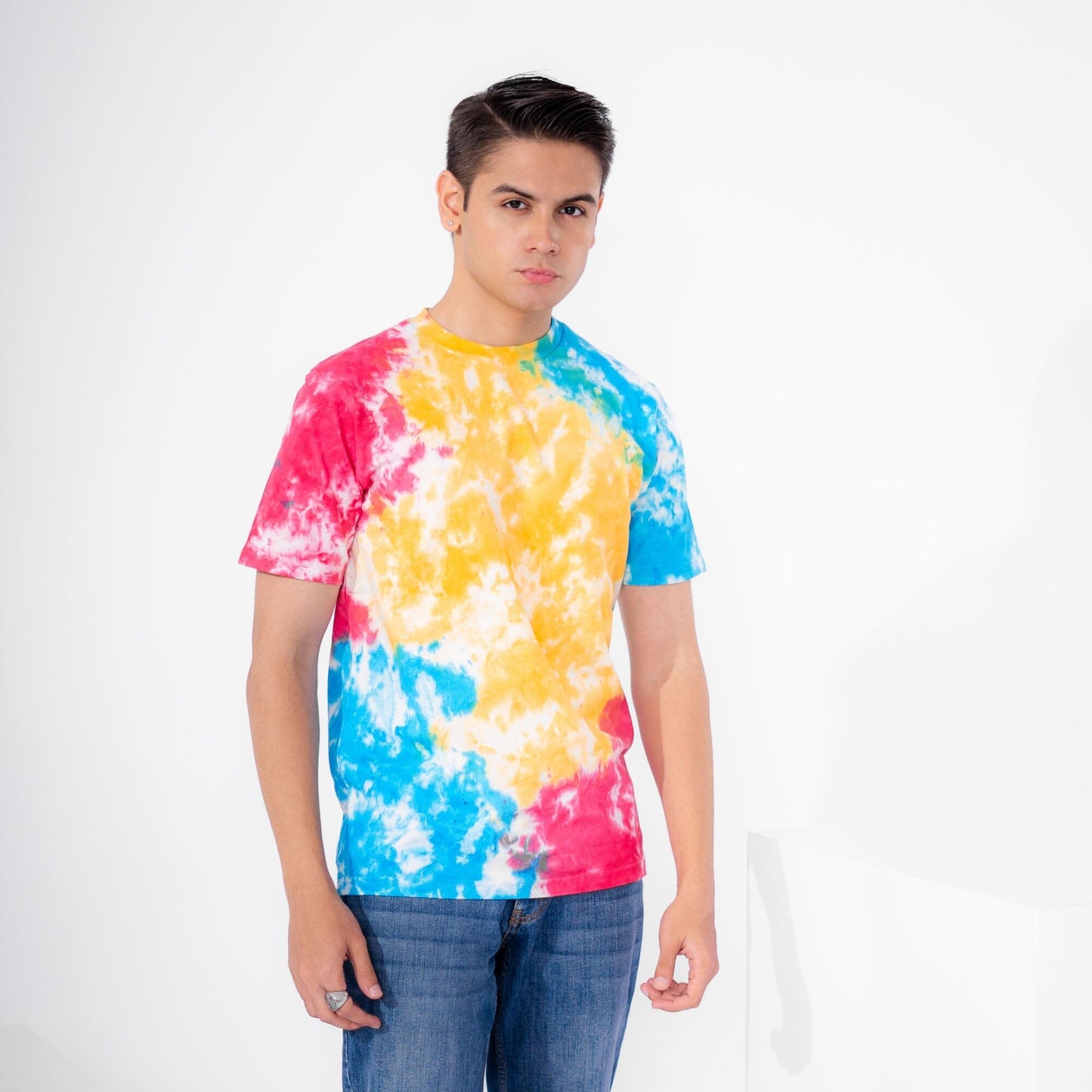 Pillars Men's Tie & Dye Style Oversized Tee Shirt