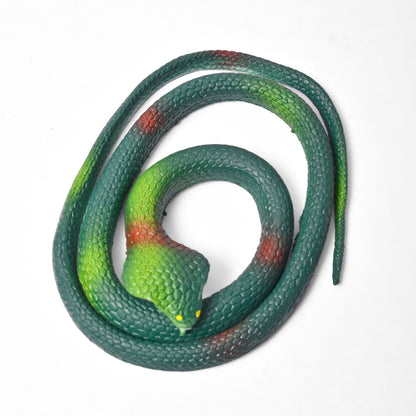 Kid's Realistic Rubber Snake Toy Toy RAM Bottle Green 