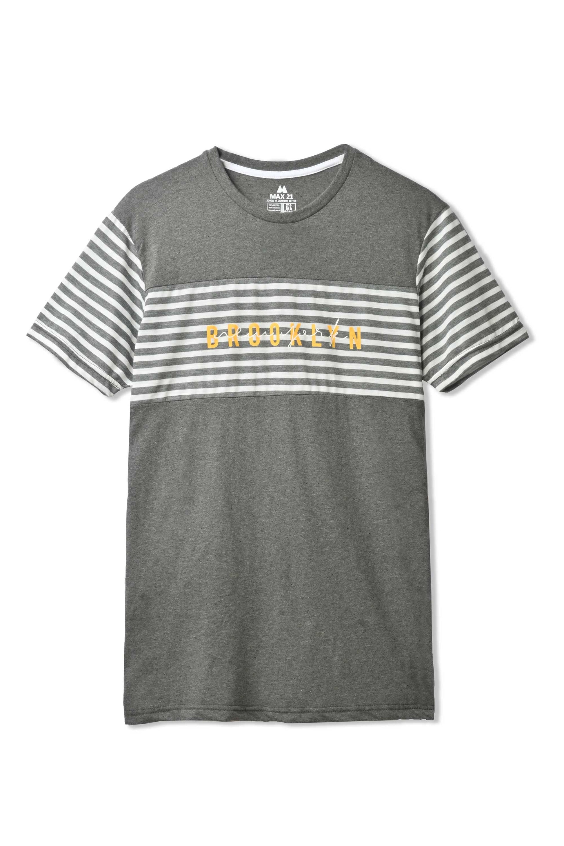 Max 21 Men's Brooklyn Printed Short Sleeve Tee Shirt