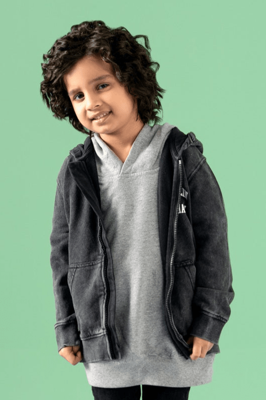 Franklin & Marshall Kid's Printed Zipper Hoodie