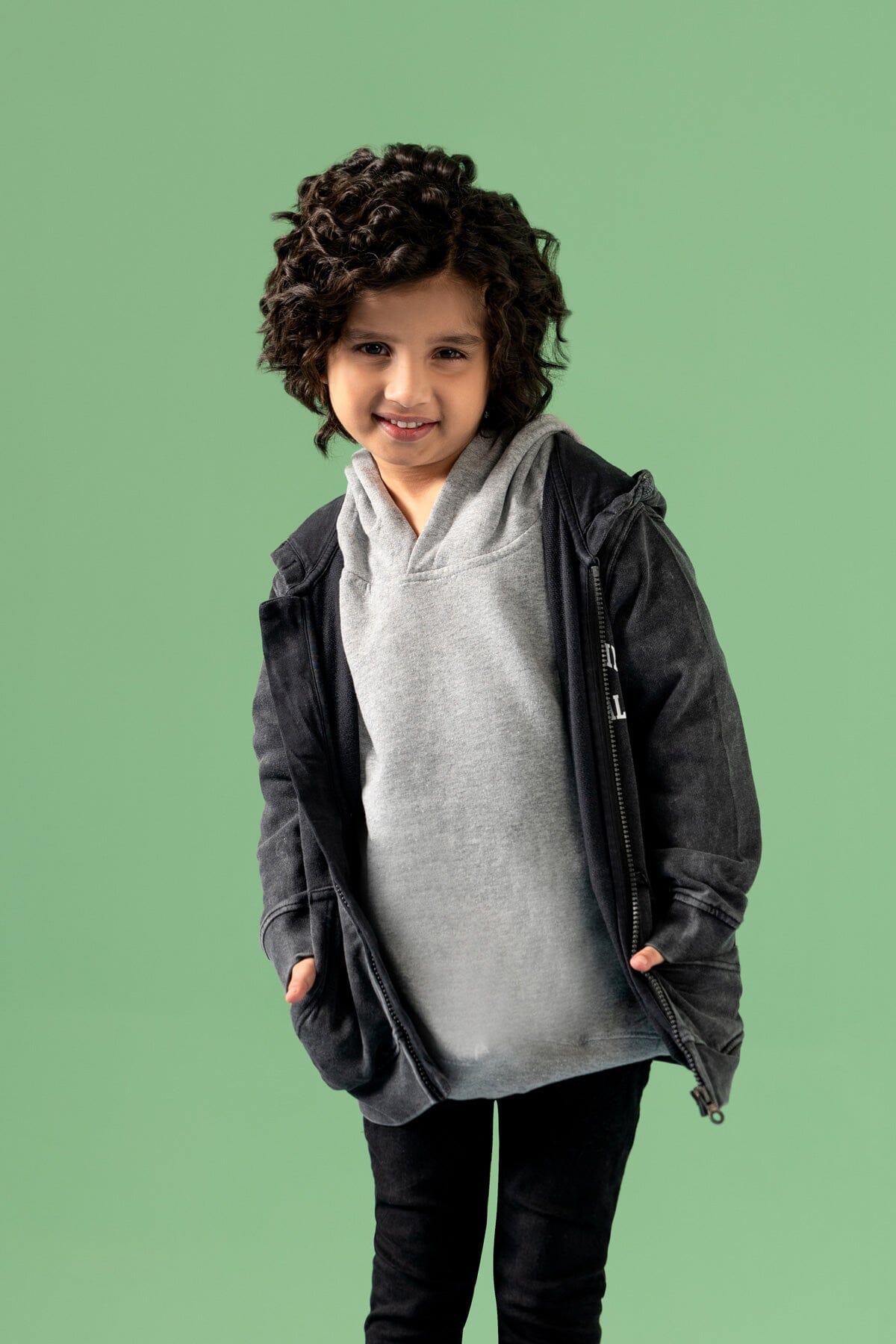 Franklin & Marshall Kid's Printed Zipper Hoodie