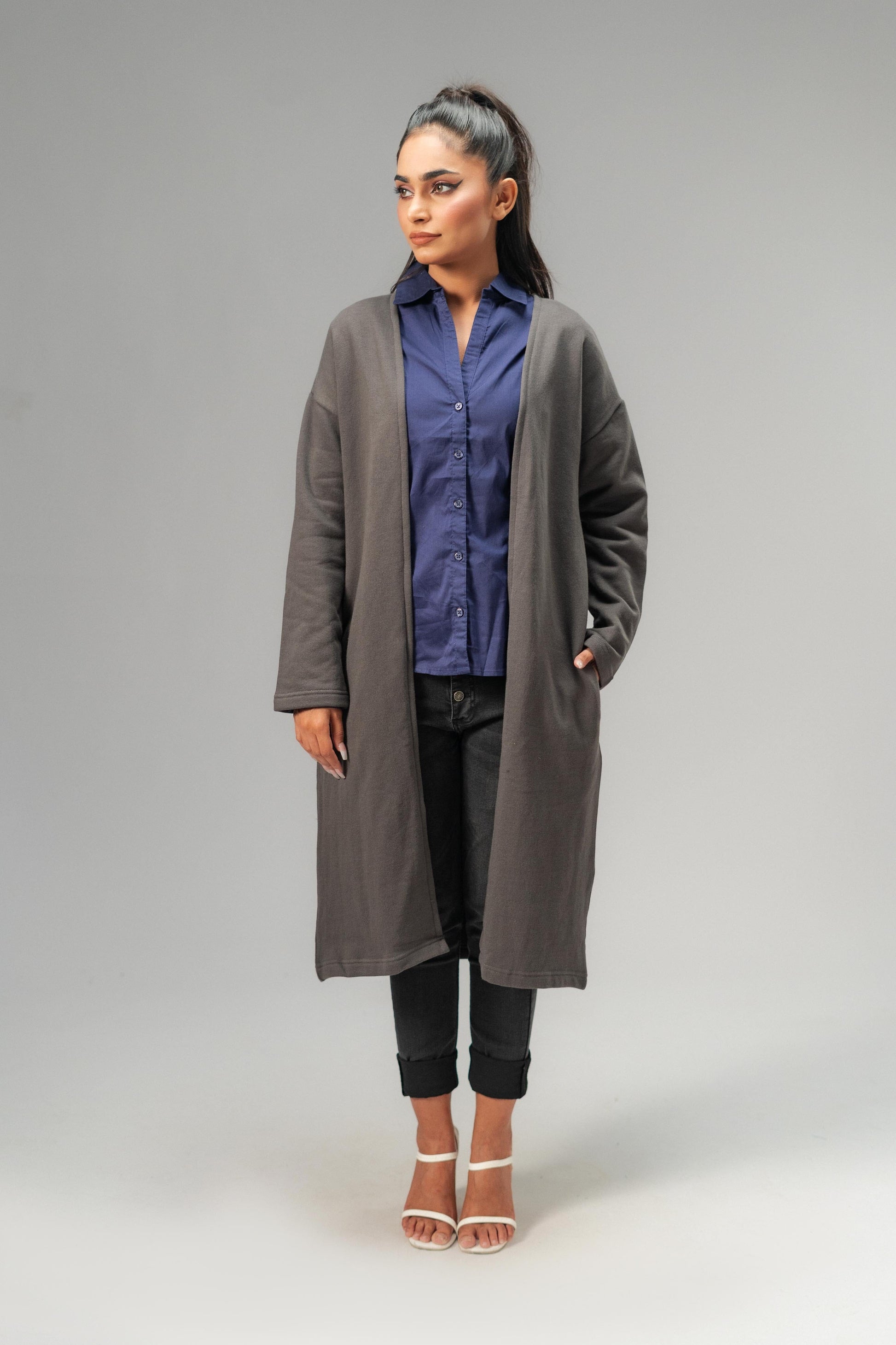 East West Women's Fleece Long Coat Women's Jacket East West 