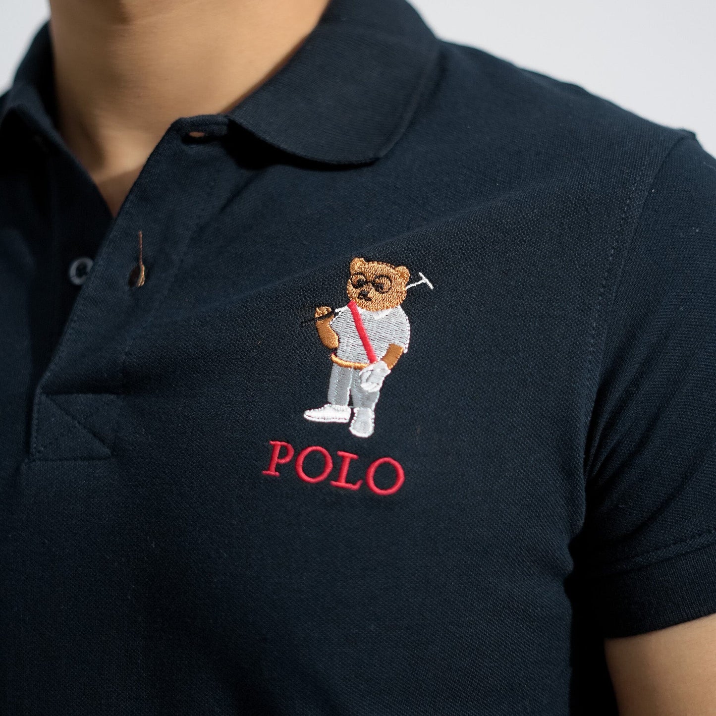 Polo Republica Men's Polo Bear Embroidered Short Sleeve Polo Shirt Men's Polo Shirt Polo Republica 