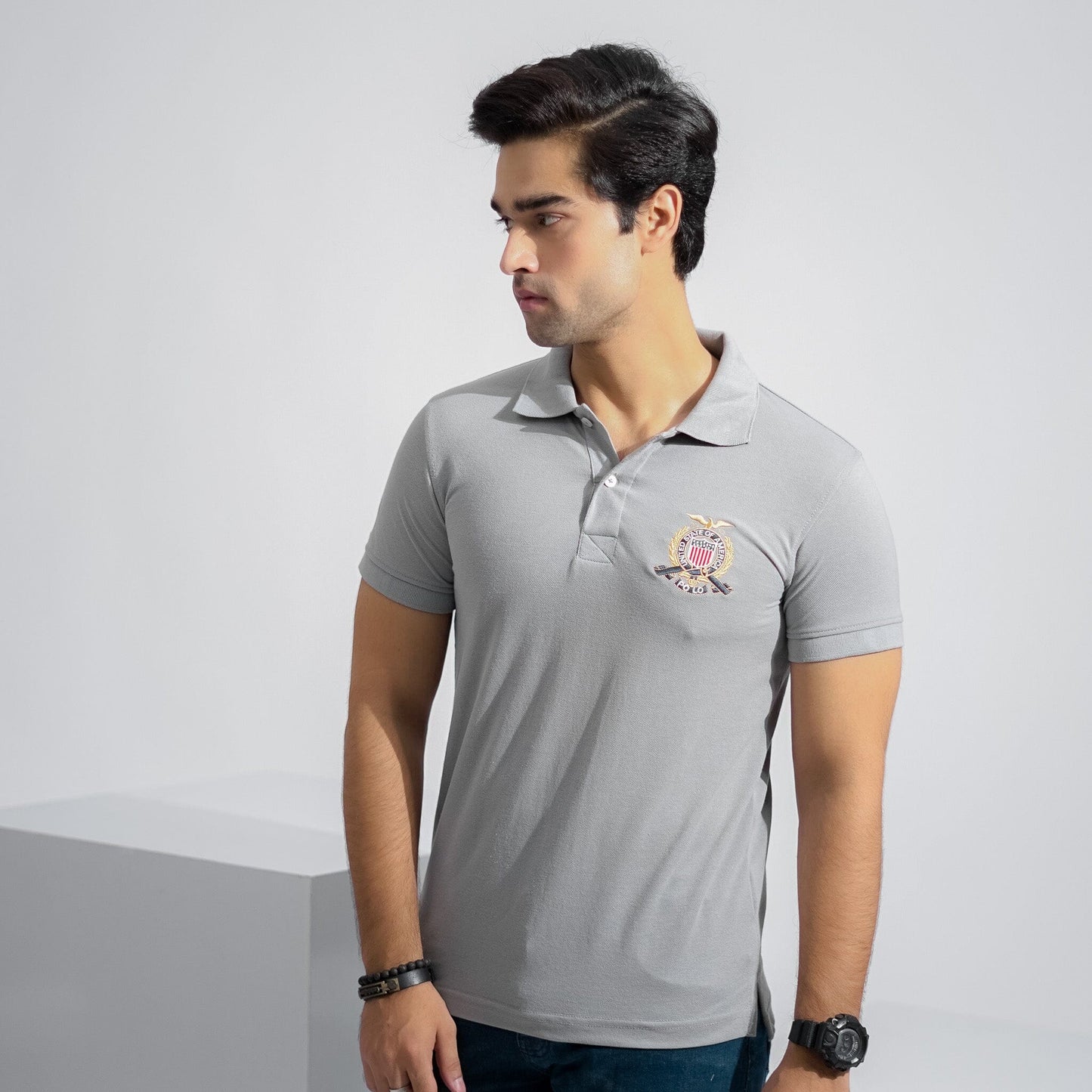 Polo Republica Men's USA Crest & 6 Embroidered Short Sleeve Polo Shirt Men's Polo Shirt Polo Republica 