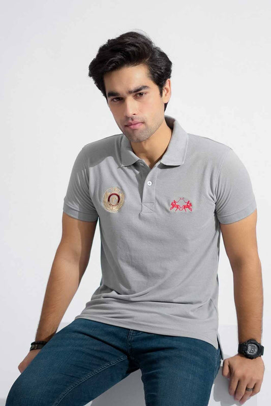 Polo Republica Men's Two Pony Crest & Polo Embroidered Short Sleeve Polo Shirt