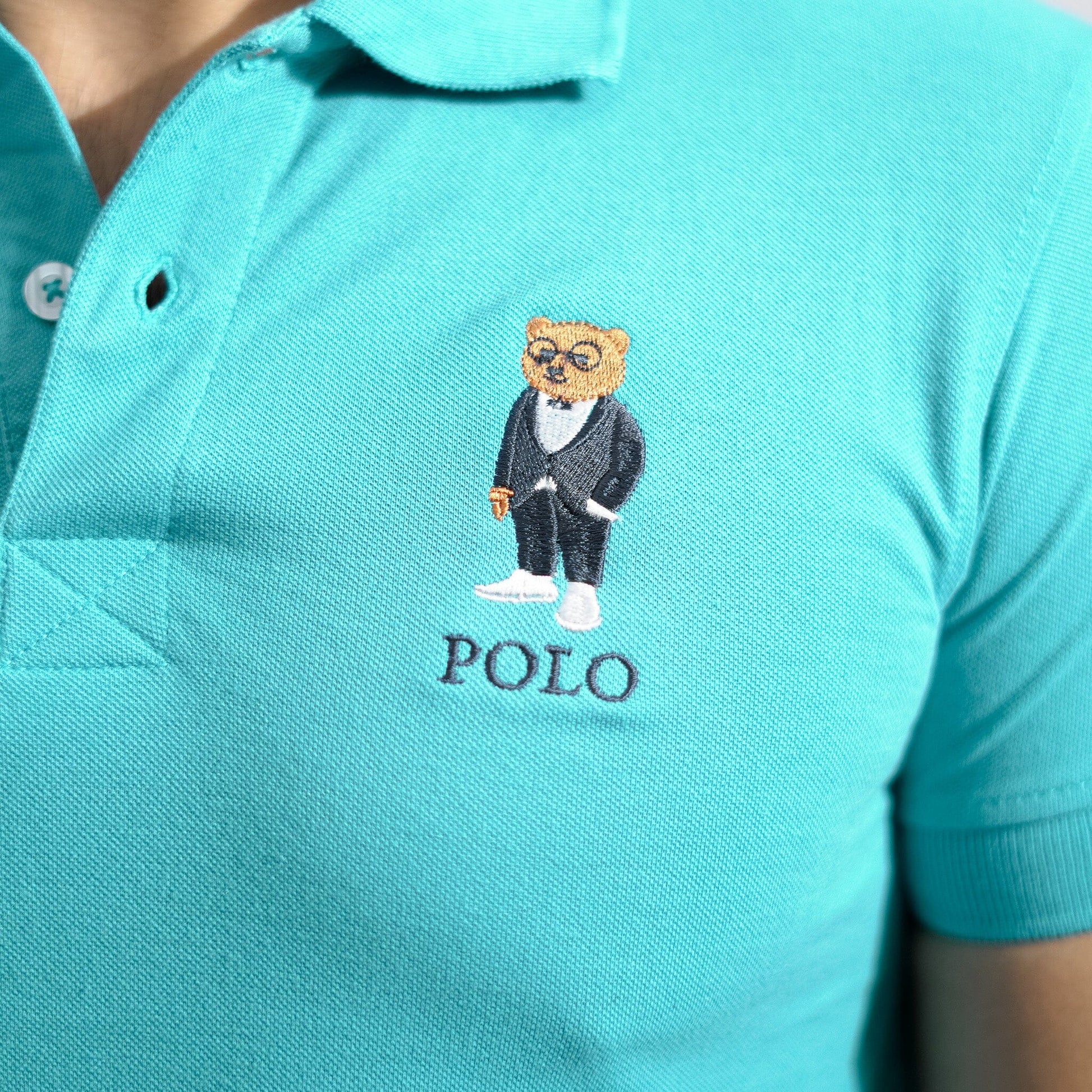 Polo Republica Men's Bear & Polo Embroidered Short Sleeve Polo Shirt Men's Polo Shirt Polo Republica 