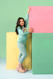 Kiki & Koko Girl's Rainbow Printed Fleece Sweat Shirt