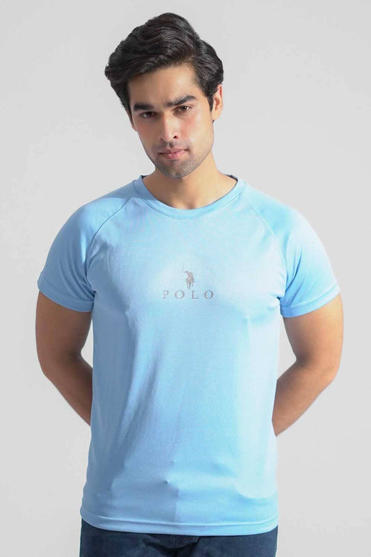 Polo Republica Men's Polo Pony & Back Stripes Activewear Tee Shirt