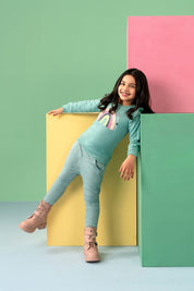 Kiki & Koko Girl's Rainbow Printed Fleece Sweat Shirt