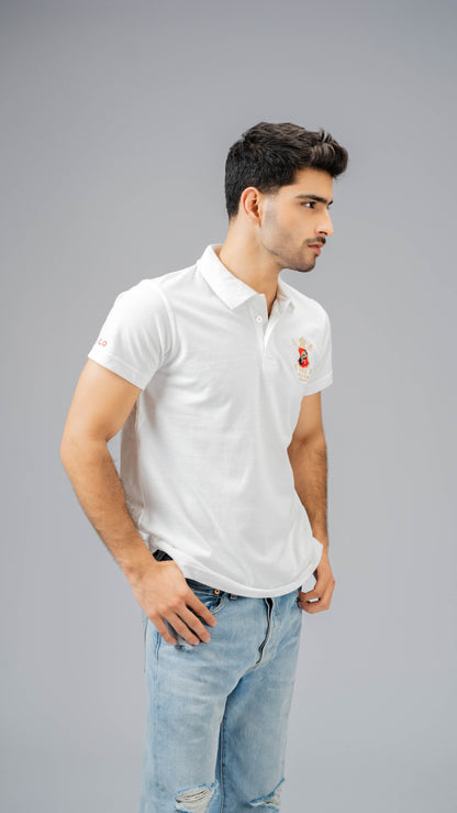 Polo Republica Men's Polo Crest & 5 Embroidered Short Sleeve Polo Shirt Men's Polo Shirt Polo Republica 