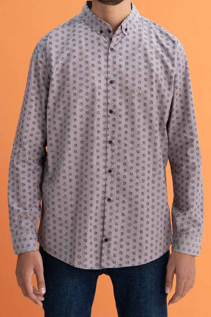 Gravity Men's Printed Button Down Casual Shirt