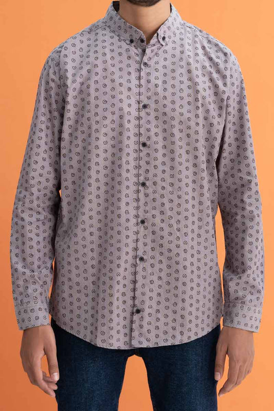 Gravity Men's Printed Button Down Casual Shirt
