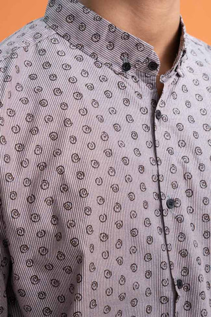 Gravity Men's Printed Button Down Casual Shirt