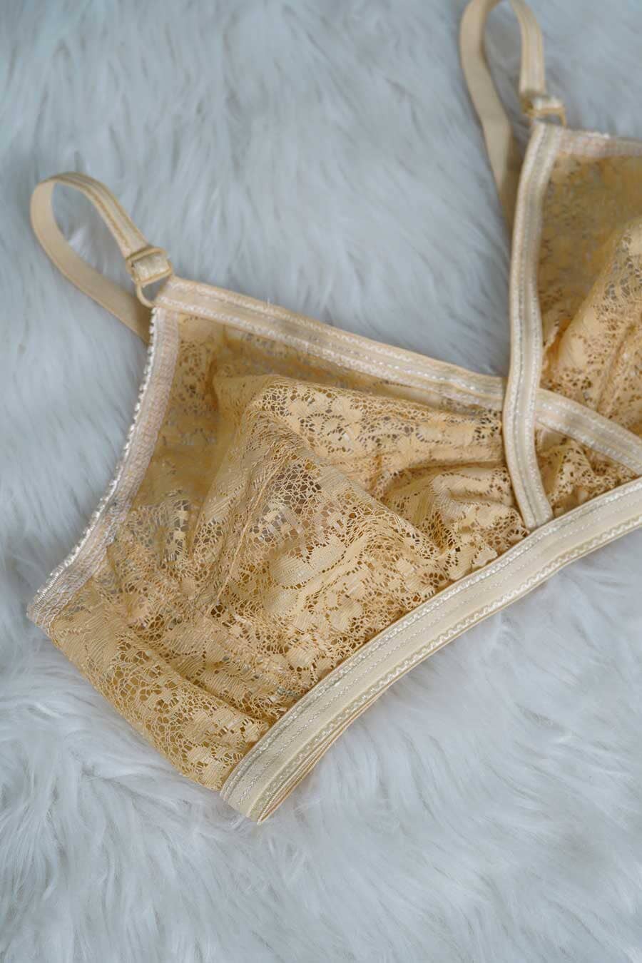 US Women's Floral Net Bra