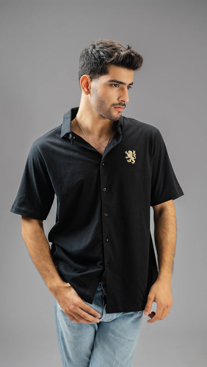 Polo Republica Men's Lion Embroidered Short Sleeves Casual Shirt Men's Casual Shirt Polo Republica 