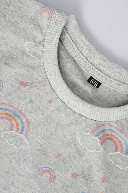 Kid's Rainbow Twin Set - Tee With Shorts