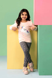 Kiki & Koko Girl's Unicorn Printed Fleece Sweat Shirt