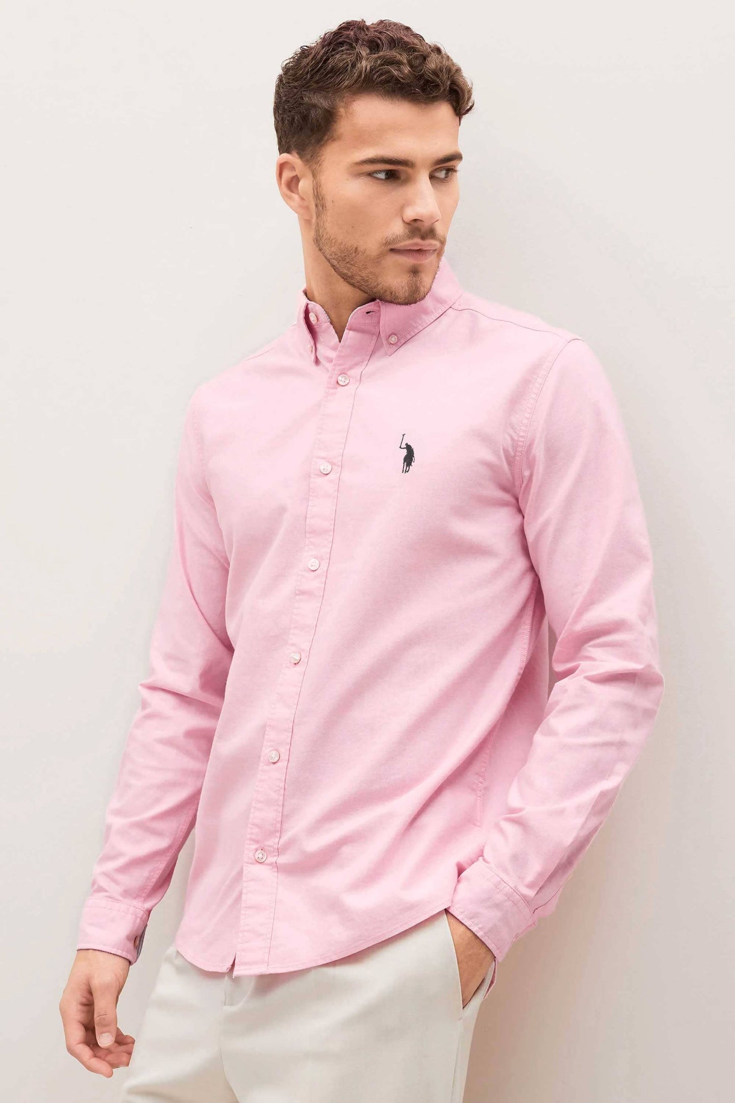 Polo Republica Men's Signature Pony Embroidered Solid Casual Shirt Men's Casual Shirt Polo Republica 