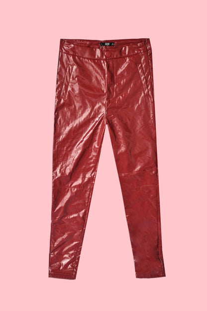 OL Women's Glitter Faux Leather Pants Women's Leather Pants HAS Apparel 
