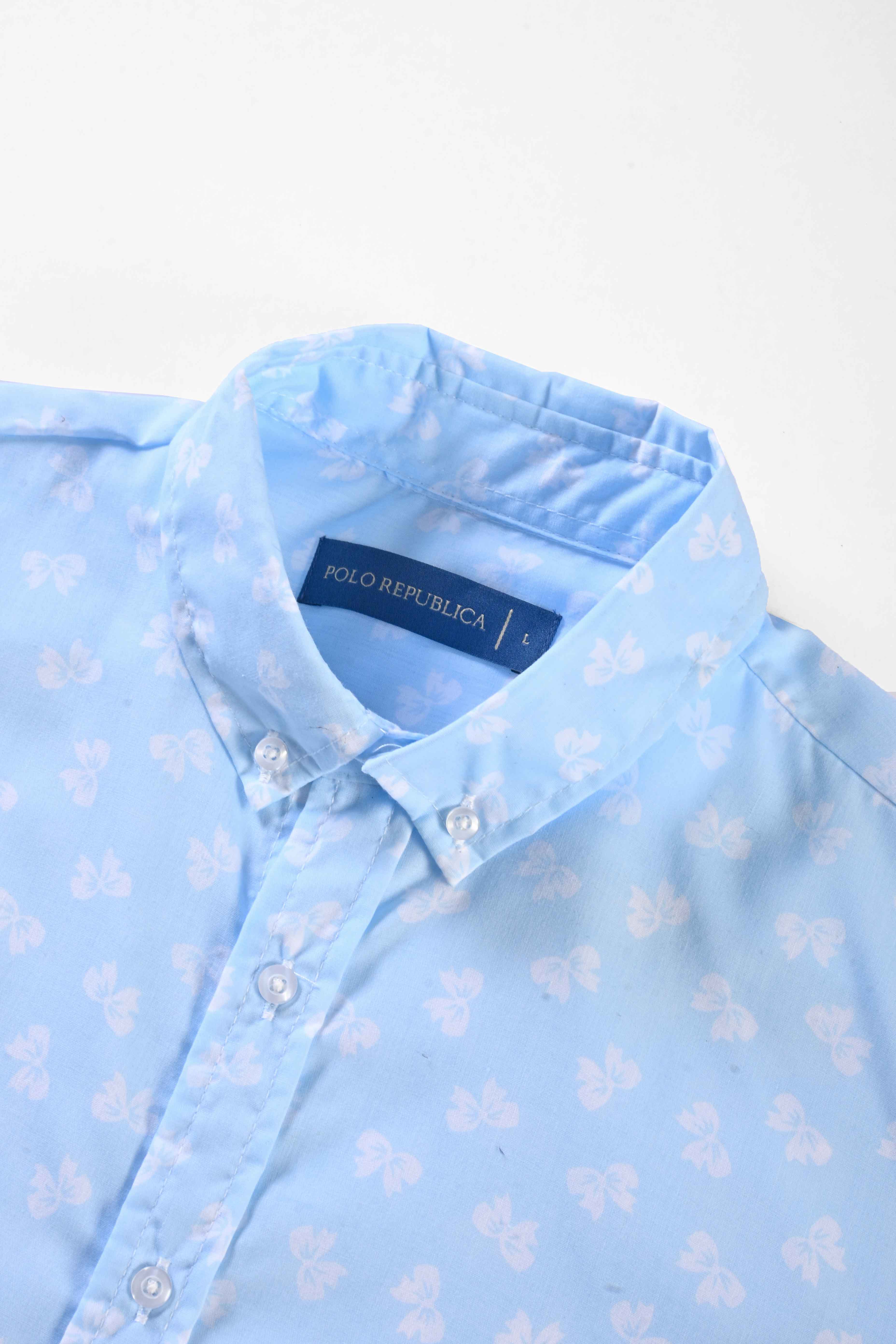 Polo Republica Men's Bow Printed Casual Shirt Men's Casual Shirt Polo Republica 