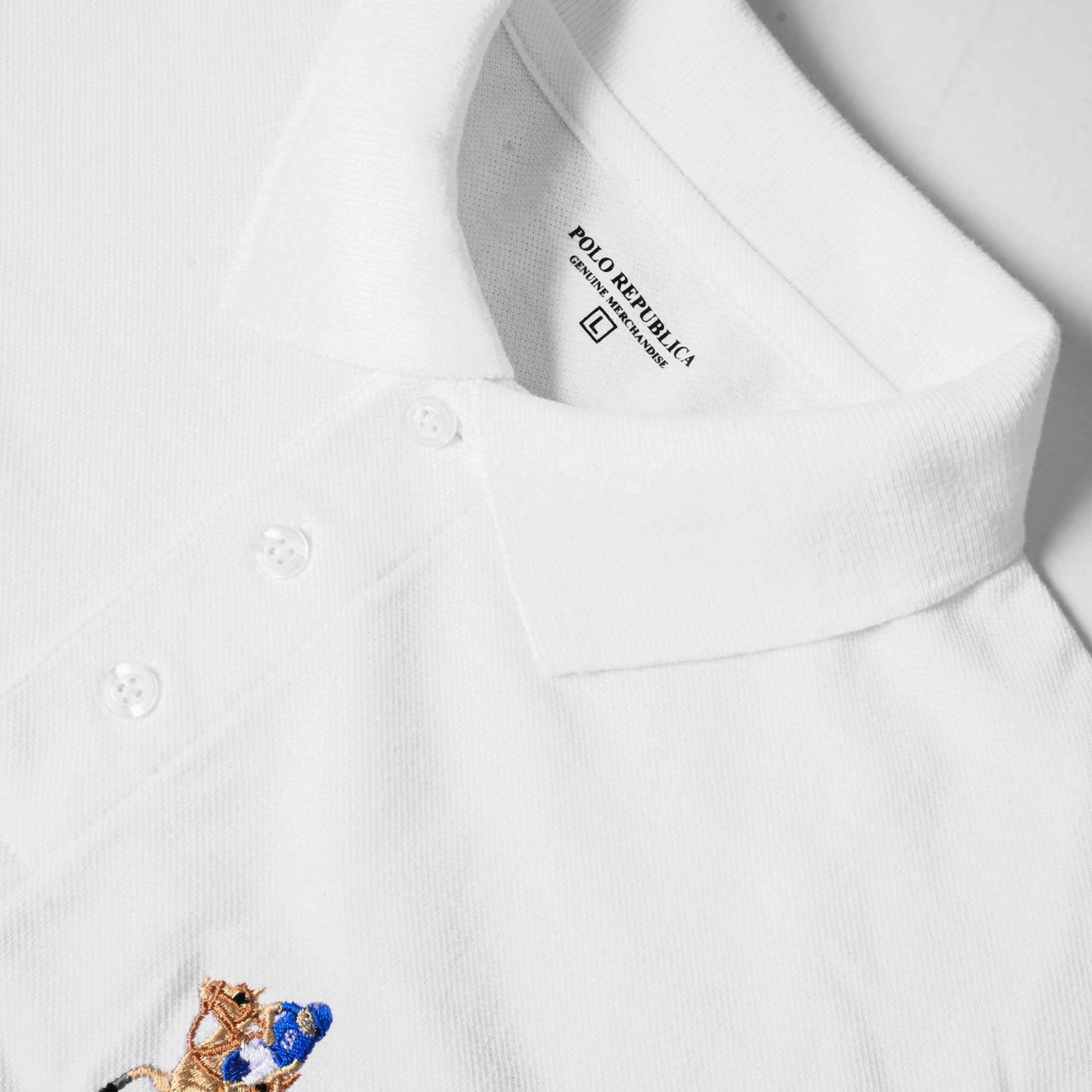 Polo Republica Men's Triple Pony & 5 Embroidered Short Sleeve Polo Shirt Men's Polo Shirt Polo Republica 