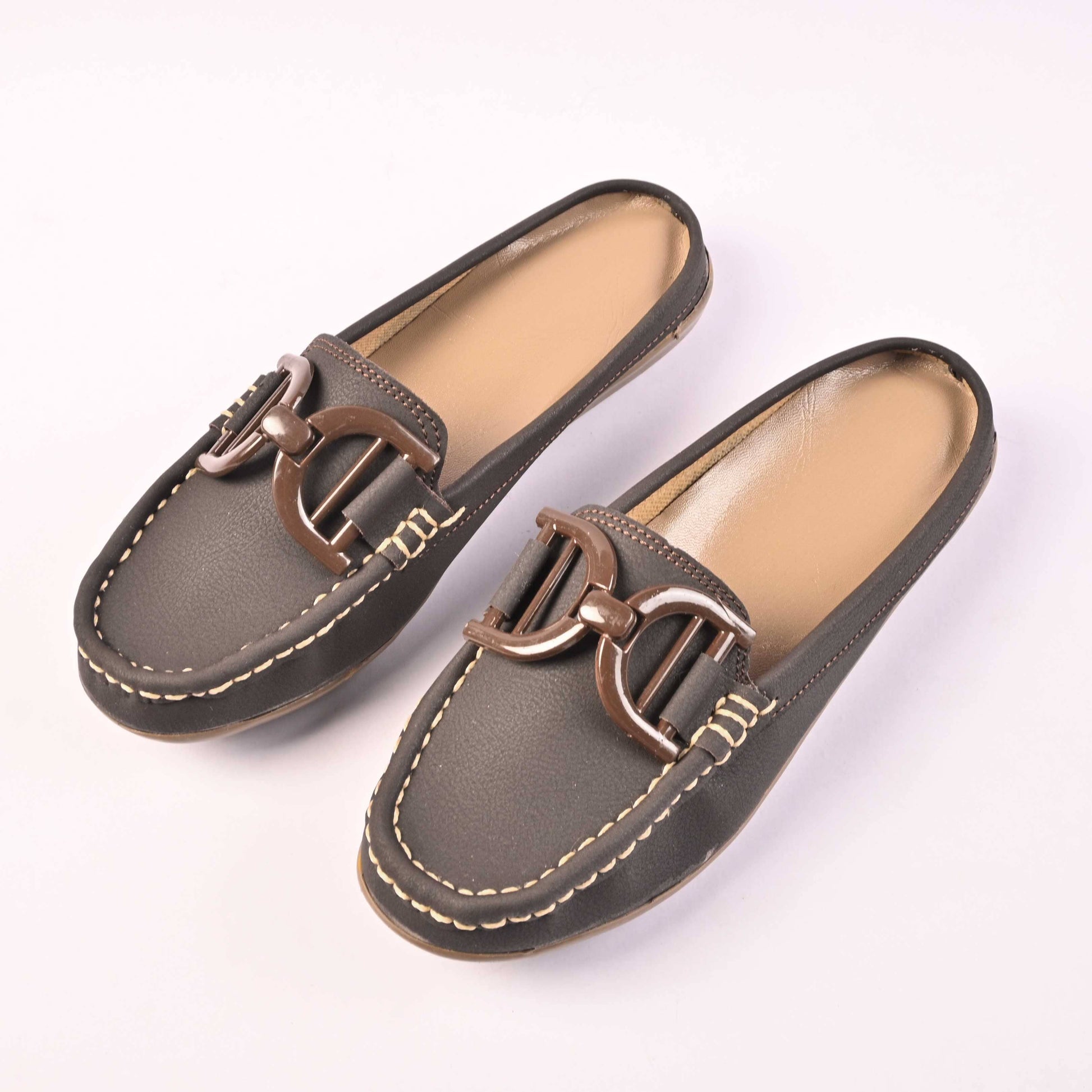 Women's Touro Style Open Back Moccasin Shoes Women's Shoes SNAN Traders Chocolate EUR 35 