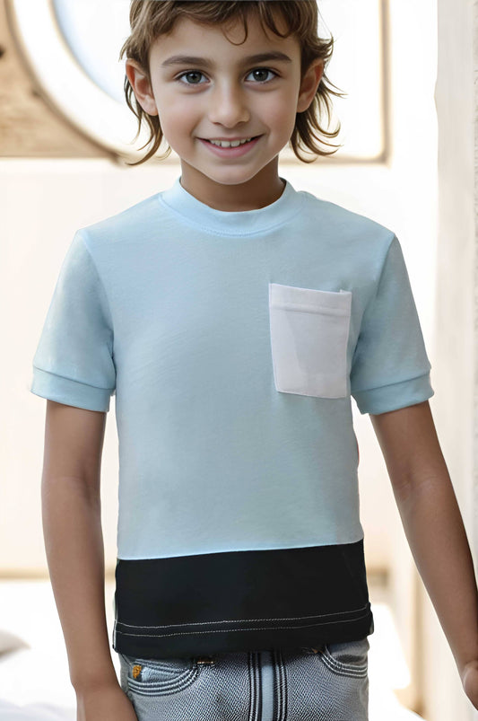 Polo Republica Kid's Contrast Pocket Panel Minor Fault Tee Shirt Kid's Tee Shirt Polo Republica 