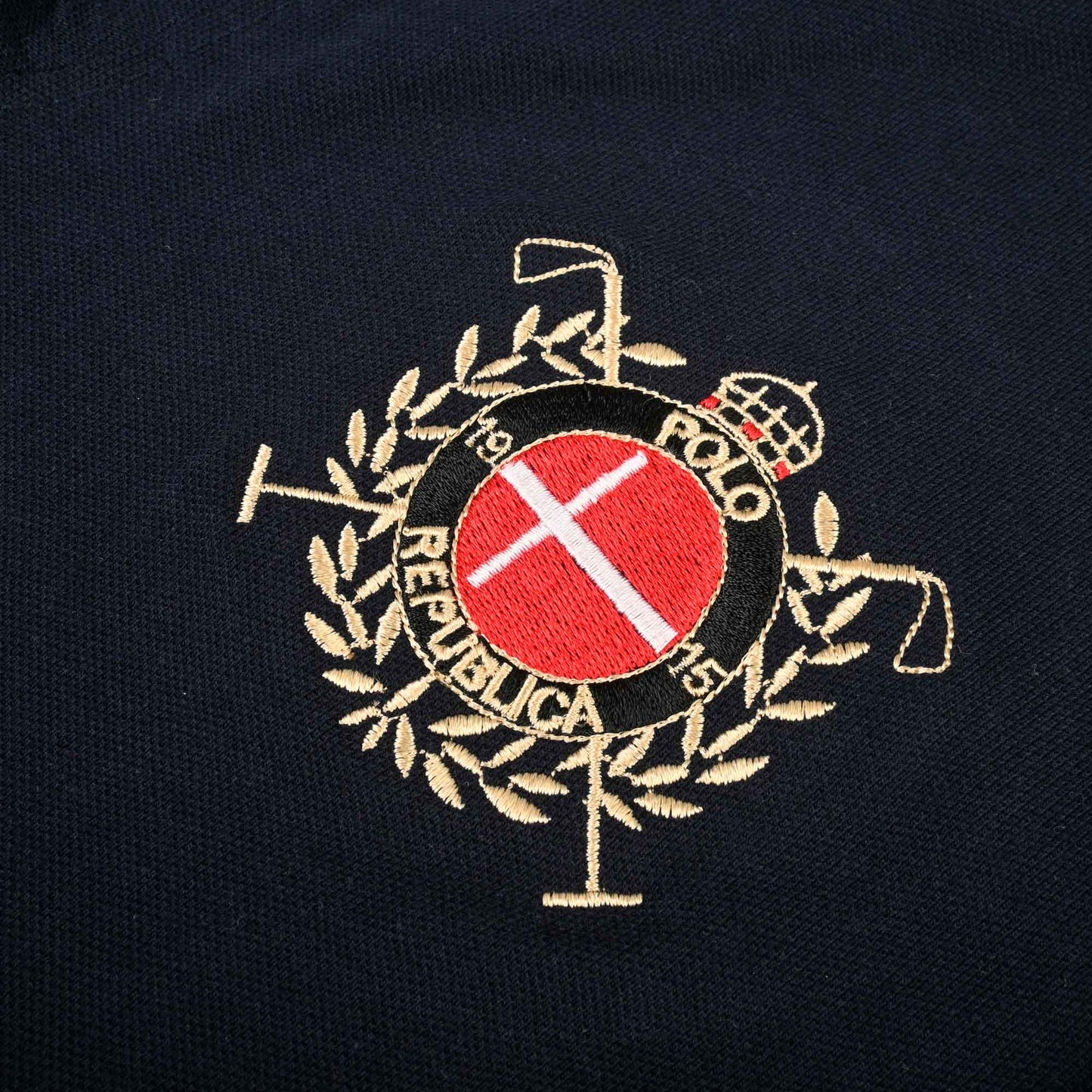 Polo Republica Men's Horse Rider & Flags Crest Embroidered Short Sleeve Polo Shirt Men's Polo Shirt Polo Republica 