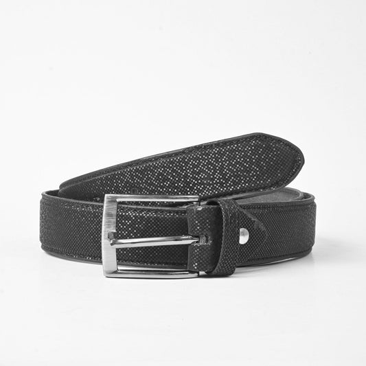 L&L Men's Sparkling Dots Design Leather Belt Men's Belt LNL Black 30-32 