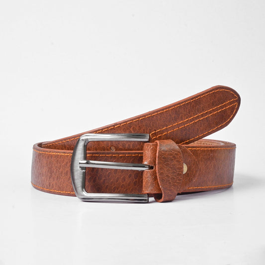 L&L Men's Genuine Ninove Leather Belt Men's Belt LNL Brown 30-32 