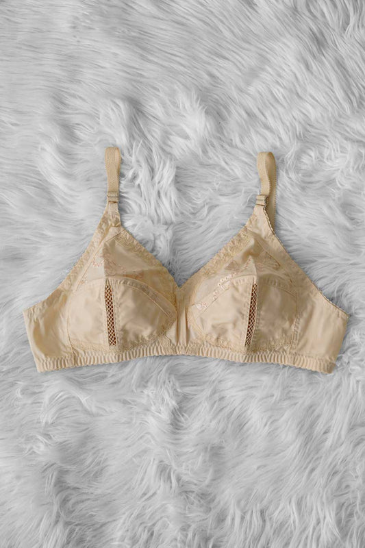 Five Star Women's Breathable Embroidered Cotton Bra