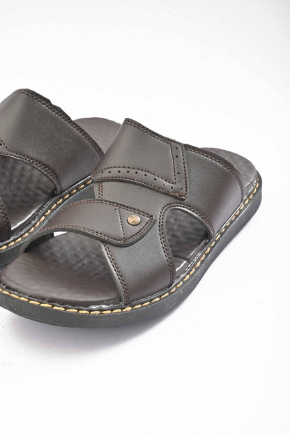 MR Men's Randers Padded Sole PU Leather Chappal Men's Shoes SNAN Traders 