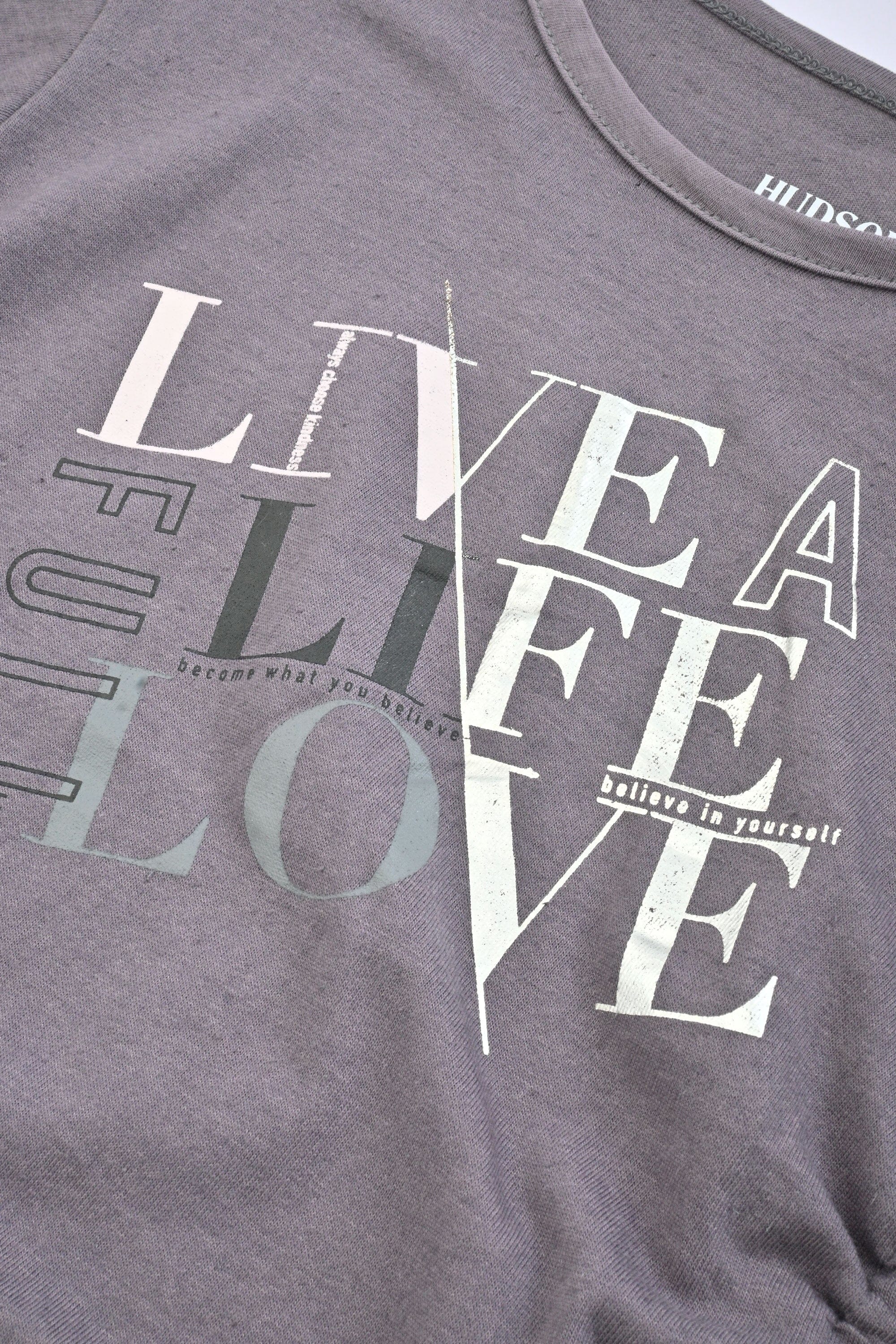 Hudson Girl's Live A Life Full Of Love Printed Tee Shirt Girl's Tee Shirt HAS Apparel 