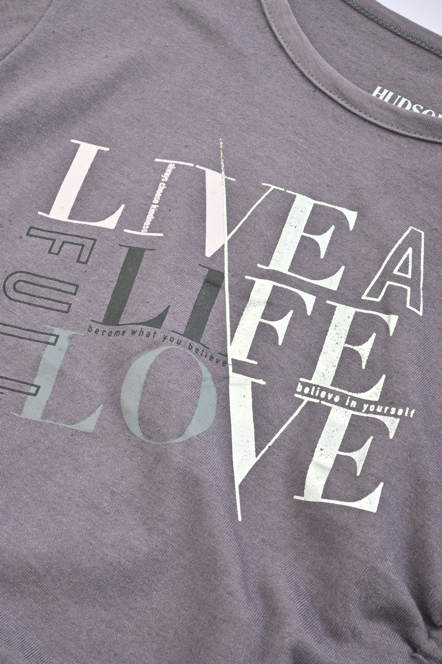 Hudson Girl's Live A Life Full Of Love Printed Tee Shirt