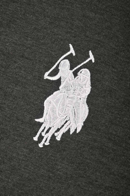 Polo Republica Men's Quarter Zipper Double Pony & Mallets Embroidered Terry Sweat Shirt Men's Sweat Shirt Polo Republica 