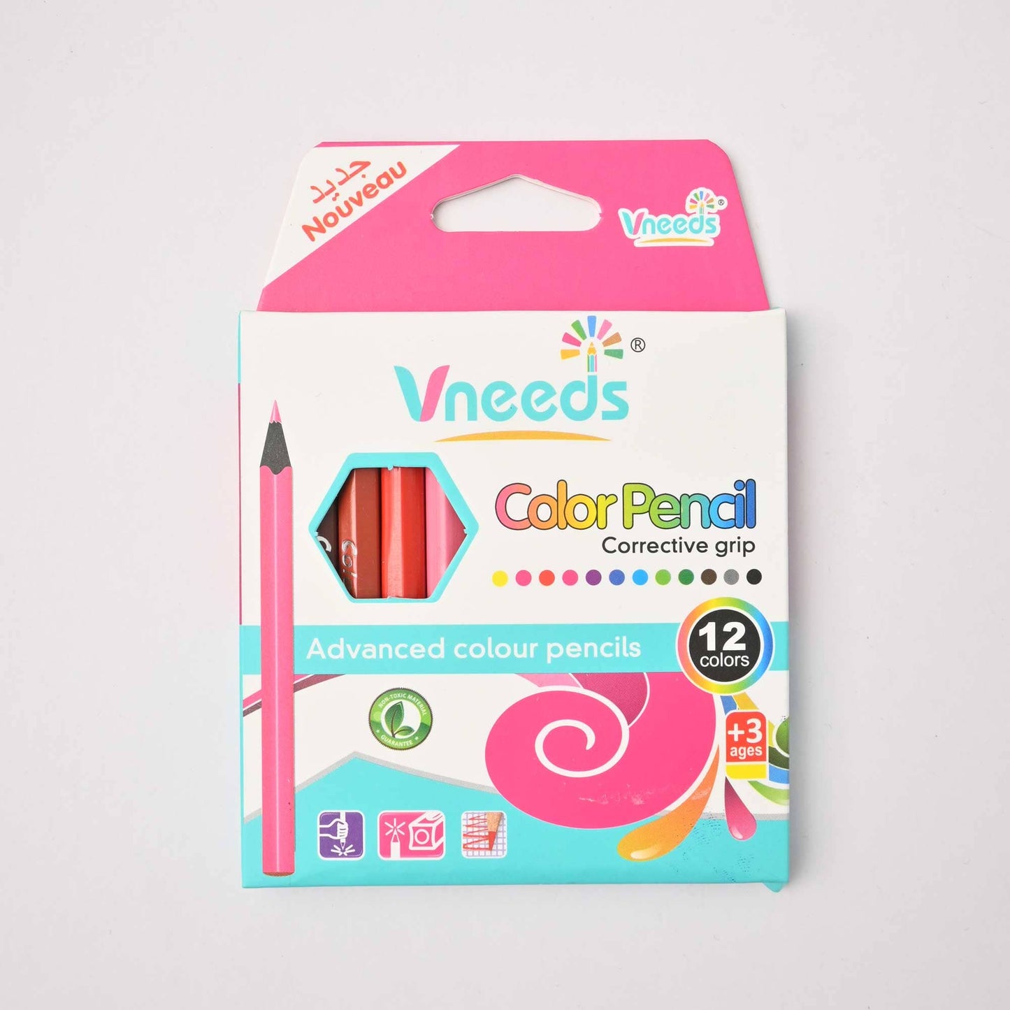 Kid's Premium V-Needs Pencil Color Set - Pack Of 12 Stationary & General Accessories RAM Magenta 