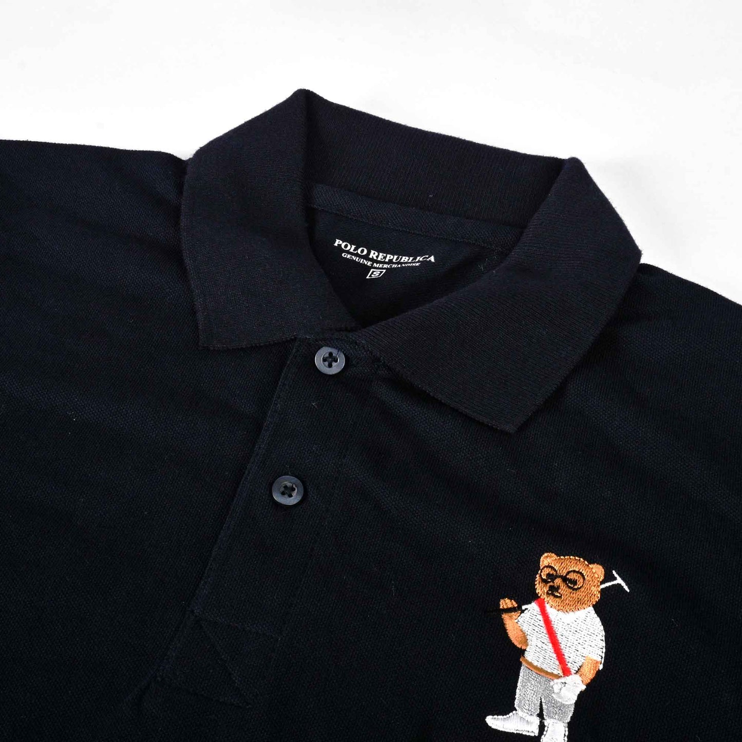 Polo Republica Men's Polo Bear Embroidered Short Sleeve Polo Shirt